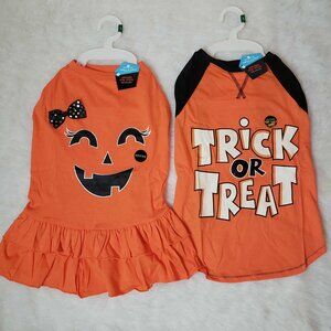 Thrills & Chills Halloween Dog Apparel - Reflective Dress & Glow in Dark Shirt